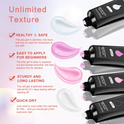 6 PCS Poly Gel Nail Kit With UV Lamp, Nail Brush And Nail Forms Top Base Coat Builder Nails Art Tools
